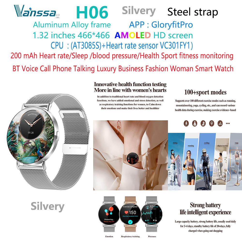 silver H06-woman-luxury-smart-watch-