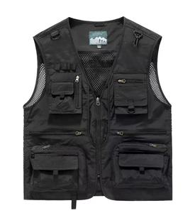 Gilet de travail en gros pour hommes, vêtement de travail décontracté, gilet de randonnée extérieur, sans manches, chaud, multifonctionnel, respirant en maille - Product Image 2