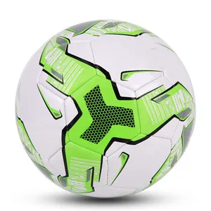 Football wholesaler leather soccer ball SM-2035 SIDARUI Brand Custom print design Blue and white PVC material