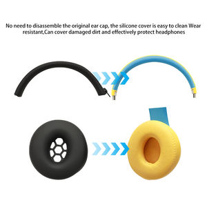Pour Beats <span class=keywords><strong>Solo3</strong></span> étui de protection pour écouteurs sans fil faisceau couverture cadre cache-oreilles Silicone bouchon d'oreille boîtier <span class=keywords><strong>casque</strong></span> accessoires - Product Image 4