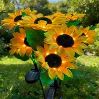 Lumières LED solaires en forme de fleurs, blanc chaud, étanches, installation facile pour la décoration de pelouse, patio, cour, paysage extérieur, jardin
