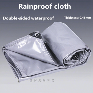 Bâche en polyester tissé enduit épais 0,45 mm, imperméable, haute résistance, pour bateau, voiture, jardin, abri pour plantes, abri pour animaux de compagnie - Product Image 1