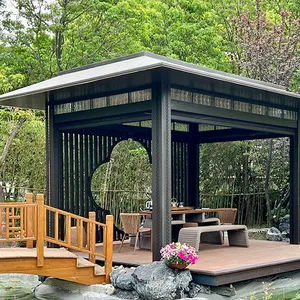 Nhà máy không thấm nước gazebo phụ kiện Pop Up trắng năng lượng mặt trời hệ thống cho ngoài trời có thể thu vào sân thượng pergola