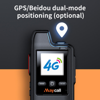Maycall 4G Mini Walkie Talkie POC Portátil de Dos Vías, Compatible con Llamadas Individuales, Intercomunicador Inalámbrico, Resistente al Agua IP65 Global