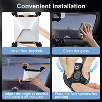 Support de fixation Starlink Mini en ABS et métal, réglable, à 4 ventouses, antichoc, pour voiture, kit de fixation robuste pour fenêtre de camping-car, OEM ODM