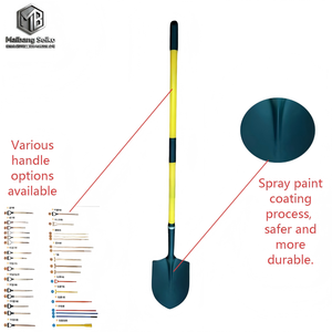 Vente en gros de pelle à manche long en acier de la marque MB, couleur <span class=keywords><strong>vert</strong></span> foncé, garantie 3 ans, outils de jardinage et <span class=keywords><strong>d</strong></span>'agriculture, manche en bois résistant à l'eau - Product Image 4