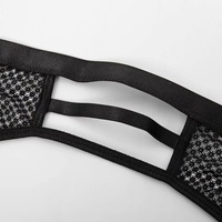 Soutien-gorge Sexy en maille transparente, Bandage, culotte réglable, ensembles De Lingerie avec jarretière