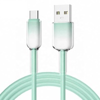 Câble de charge rapide USB tressé de haute qualité avec cristaux de glace, micro Type C, iOS, pour téléphone