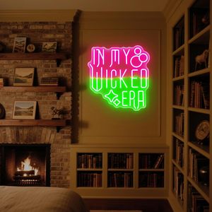 Letrero de neón In My Wicked Era, letrero de luz Led para decoración de tema de película, arte de pared de dormitorio de baño de niña - Product Image 4