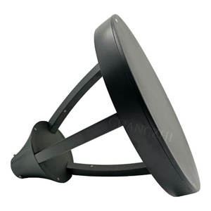 Lampe de jardin LED noire ronde à plateau plat avec support de bras à 3 pieds, série J03 - Product Image 3