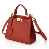 Sac à main en cuir PU pour femme, petit sac à poignée supérieure, sac bandoulière 2-en-1, avec fermoir tournant doré et sangle amovible, sac fourre-tout