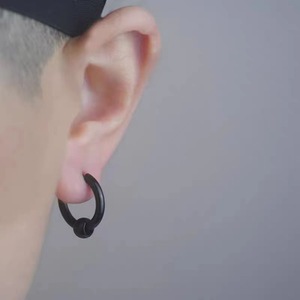 Unisex Round Stainless Steel Clip-on <b>Earrings</b> With Ball Beads 8mm 10mm 12mm 14mm For Everyday Wear - Product Image 4