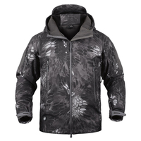 Veste d'hiver tactique décontractée camouflage vert super douce pour homme, doublée en polaire, imperméable, avec fermeture éclair, capuche, pour l'automne