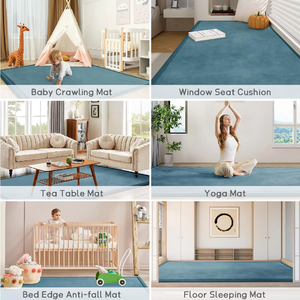 High Quality Wholesale Custom Living Room Thick <strong>Floor</strong> Carpet Non Slip Coral Velvet Kids Play Room <strong>Mat</strong> Thick Baby Foam Play <strong>Mat</strong> - Product Image 3