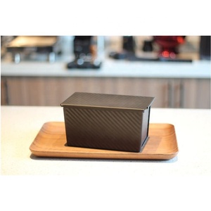 1Lb Capacidad de masa Antiadherente Rectángulo Caja de tostadas plana Pan Pullman Pan con labio - Product Image 5