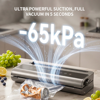 QH-885 Scelleuse sous vide alimentaire automatique 32 cm, électrique, en plastique, 65 kPa, 160 W, avec écran tactile à une touche, personnalisable avec logo, vente en gros usine