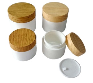 50g 150g 200g <span class=keywords><strong>250g</strong></span> nhựa mờ Hổ phách/đen nhựa cứng Pet mỹ phẩm Kem <span class=keywords><strong>Jar</strong></span> với nắp tre cho kem cơ thể - Product Image 3