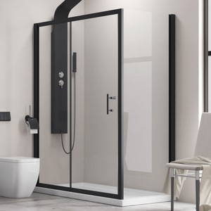 Kamalu KFN5000S Box Doccia Senza Telaio 100x70 cm con Porta Scorrevole Design Moderno per Camera da Letto Bagno Esterno Uso Alberghiero - Product Image 5