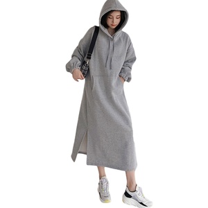<span class=keywords><strong>Felpa</strong></span> con cappuccio stile coreano con cappuccio lungo e spesso da donna - Product Image 5