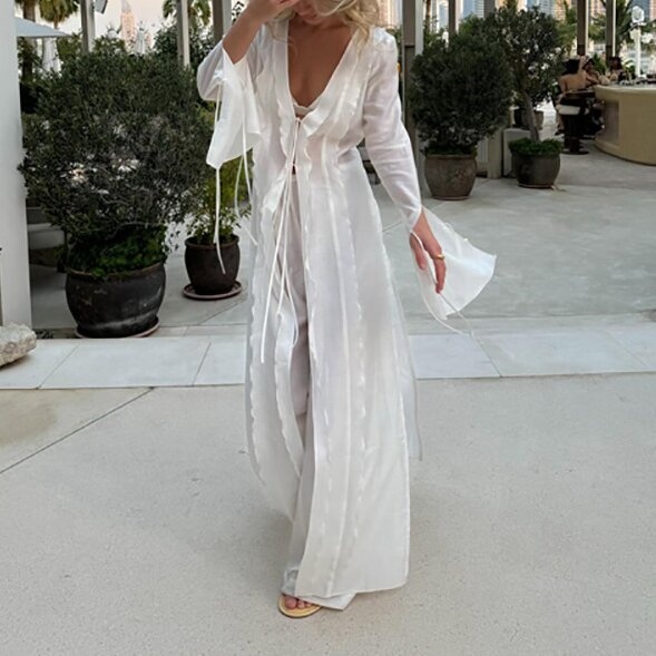 knee length dresses for ladies It's Easy To See White Eyelet Dress – Shop the Mint main image 0