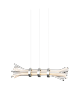 Exquis Long Abat-Jour En Verre Décoratif Guide Lumière Mince Tube Linéaire Pendentif Lumière Pour Restaurant Et Hôtel Réception Zones