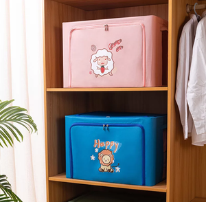 Contenedores Oxford plegables para almacenamiento de ropa, bolsas organizadoras, contenedor con marco de acero - Product Image 3