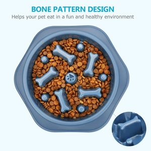 Hot Sales Non Slip Anti Gulping Anti-Choking <b>Puzzle</b> Maze Healthy Eating Stop Bloat Pet Dog Food Feeding Slow Feeder Bowl Dishes - Product Image 3