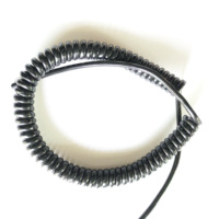 Câble spiralé enroulable pour veste en PU, 2 à 7 conducteurs, cordon électrique rétractable multiconducteurs extensible pour équipement de test et instruments