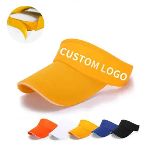 Wholesale Blank Sport Running Golf Elastic Band Sun Visors Cap and Hat Custom Logo For Women Men