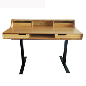 Tre Máy tính để bàn nhà máy-tre đứng bảng với ngăn kéo cho đồ nội thất văn phòng, carbonized màu tre bảng Top - Product Image 5