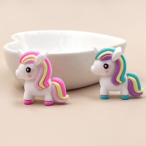Unicorn <b>Silicone</b> <b>Beads</b> For Pen DIY Keychain 3D Colorful Pink Turquoise Gold - Product Image 3