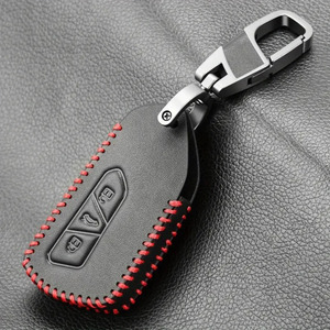 Elegante y Moderna Funda Protectora para Llaves de Coche de Cuero PU Negro, Resistente a Arañazos, Diseño Ligero, Alta Calidad, Modelo <span class=keywords><strong>Volkswagen</strong></span> - Product Image 1