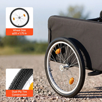 Remorque de vélo pour le transport d'animaux de compagnie, idéale pour la chasse, le camping, la pêche, et la poussette à pousser pour animaux, avec housse imperméable pour le jardin et les courses