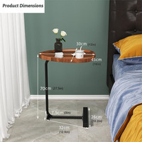 Table d'appoint moderne BOLIDE de haute qualité, plateau en bois, structure en métal, pour la maison, petit salon, coin, meuble multi-usages