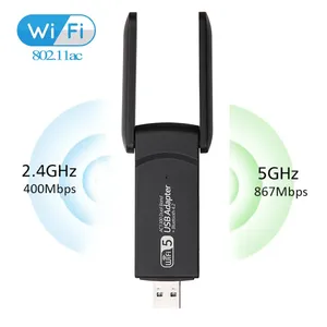 Adaptador WiFi USB <span class=keywords><strong>3.0</strong></span> de 1300Mbps con <span class=keywords><strong>Bluetooth</strong></span> 4.2, Doble Banda 2.4G/5GHz, Tarjeta de Red USB, Receptor Inalámbrico para Computadora de Escritorio y Portátil - Product Image 2