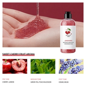 Gel <span class=keywords><strong>Douche</strong></span> Exfoliant Corps aux Fruits Naturels, Gomme Corps Revigorant, Nourrissant et Blanchissant, Crème de Soin à la Nicotinamide, Prêt à Expédier - Product Image 5