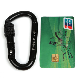 Mosquetón Xinda tipo D de 52x98mm con cierre de acero para escalada en roca y uso en exteriores - Product Image 1