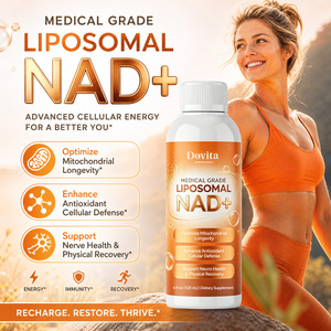 Líquido Oral Liposomal NAD Plus Personalizado OEM de Alta Potencia, Beneficios Antienvejecimiento, Función Celular, Etiqueta Limpia, Bebida Vegana B2B - Product Image 3
