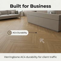 Parquet stratifié de luxe multi-couches à chevrons, haute brillance AC5 E0, protection environnementale, pour salon et extérieur