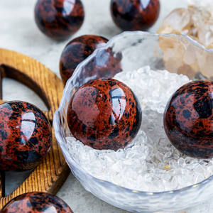 Obsidienne acajou polie en gros, cristaux naturels, pierres de guérison, sphère de taille moyenne, boule pour collection - Product Image 6