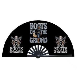 Portable Bamboo Folding <b>Fan</b> Classic Carved Painted Traditional Folk Art Customizable for Business Promotions Festivals Love 33cm - Product Image 4