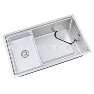 304 Stainless Steel Single Bowl Undermount Kitchen Sink 7545 Brushed Nano Silver Easy To Clean - Product Image 2
