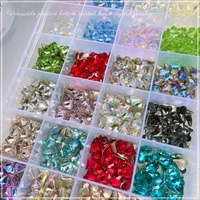Strass pour ongles Paso Sico, motif cœur torsadé, transparent, effet aurore scintillant, blanc et rouge, motifs d'amour