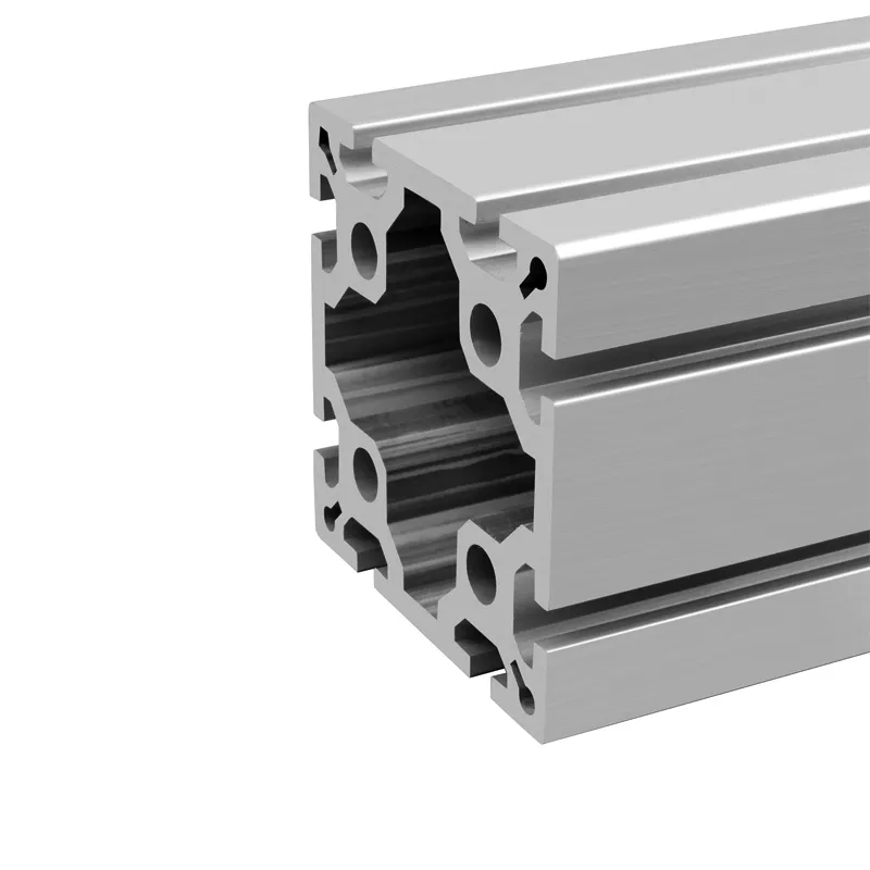 OB100100A Perfiles ranurados en T de extrusión de aluminio industrial anodizado transparente de alta resistencia Perfiles basados en la serie métrica 50 para