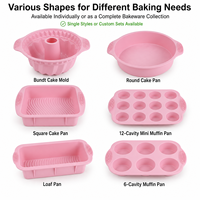 Moules à gâteau en silicone de qualité alimentaire personnalisés, 6 pièces, moules à pâtisserie OEM ODM pour muffins, pain, cupcakes, compatibles four et lave-vaisselle