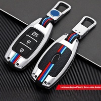 Étui de protection pour clé de voiture à distance en alliage de zinc, 4 boutons, housse de protection pour clé à distance, accessoires de voiture pour Hyundai Kona Kauai Solaris