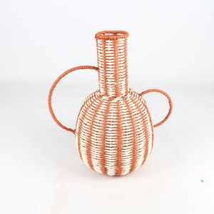 装飾品モダンな織りラタン花瓶ホームアクセサリー織りロープ付きアールデコ調のデザイン - Product Image 4