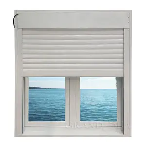 Auto adjustable electrical aluminum roll up shutter casement window