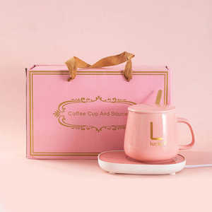 ギフトボックスセラミックカップセット自己加熱マグ温度制御スマート電気コーヒーマグヒーターカップウォーマーコーヒーコースターウォーマー - Product Image 3