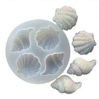 Moule en silicone effet miroir en forme de coquillage, de conque ou de chocolat marin, pour pâtisserie et fondant